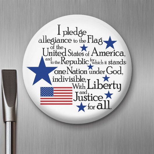Ich verpflichte mich, die Flagge der Vereinigten S Magnet