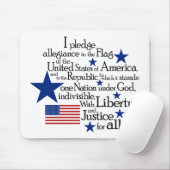 Ich verpflichte mich, die Flagge der Vereinigten S Mousepad (Mit Mouse)