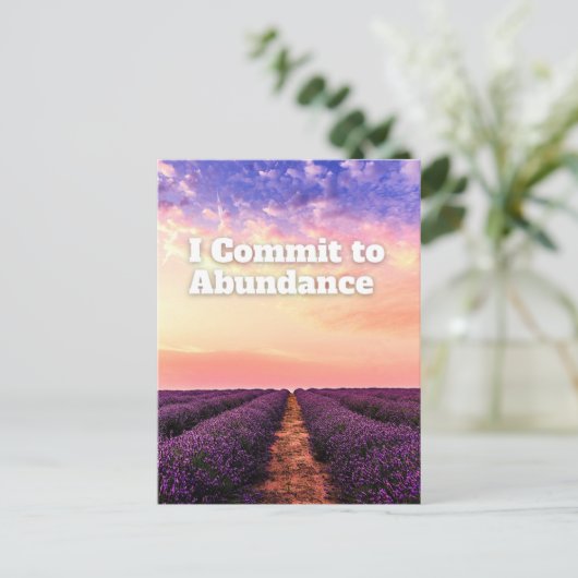 Ich verpflichte mich zu einem Zitat zur Bekräftigu Postkarte (Stehend Vorderseite)