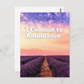 Ich verpflichte mich zu einem Zitat zur Bekräftigu Postkarte (Vorne/Hinten)