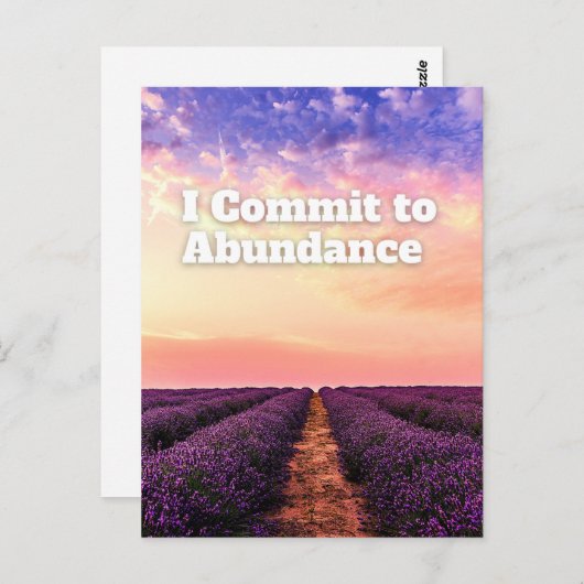 Ich verpflichte mich zu einem Zitat zur Bekräftigu Postkarte (Vorne/Hinten)