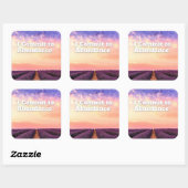 Ich verpflichte mich zu einem Zitat zur Bekräftigu Quadratischer Aufkleber (Blatt)