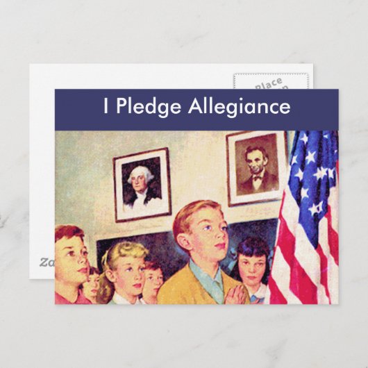Ich verpflichte mich zur Flagge Postkarte (Vorne/Hinten)