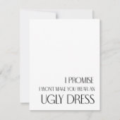 Ich verspreche, dass ich dich nicht zu einem hässl mitteilungskarte (Vorderseite)