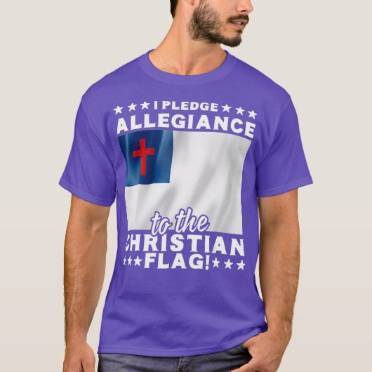 Ich verspreche der Christlichen Flagge Jesus T-Shirt (Vorderseite)