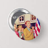 Ich verspreche Ergebenheit zur Flagge Button (Vorne & Hinten)