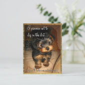 Ich verspreche Ihnen eine individuell anpassbare P Postkarte (Stehend Vorderseite)