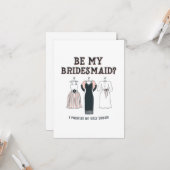 Ich verspreche kein hässliches Kleid Funny Bridesm Karte (Vorderseite/Rückseite Beispiel)