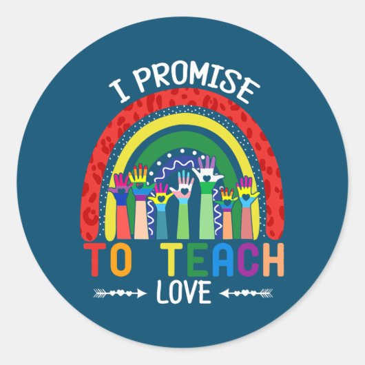 Ich verspreche, LGBTQ-Liebe-Regenbogen-Proud-Verbü Runder Aufkleber (Vorderseite)