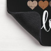 Ich verspreche, Liebe Melanin Herz Schwarze Geschi Mousepad (Ecke)