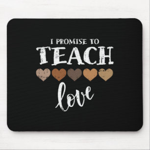 Ich verspreche, Liebe Melanin Herz Schwarze Geschi Mousepad