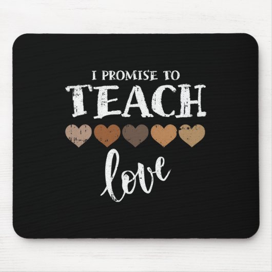 Ich verspreche, Liebe Melanin Herz Schwarze Geschi Mousepad (Vorne)