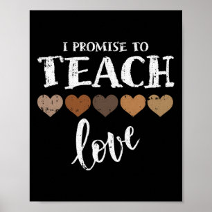 Ich verspreche, Liebe Melanin Herz Schwarze Geschi Poster