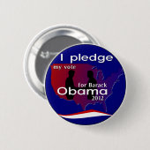 Ich verspreche meine Abstimmung für Barack Obama Button (Vorne & Hinten)