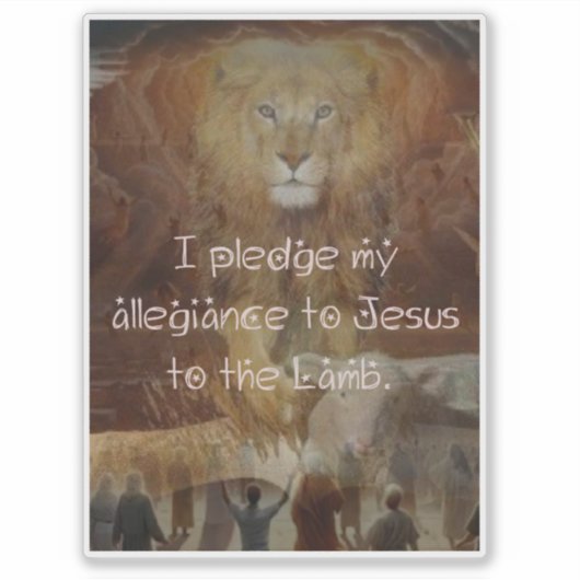 Ich verspreche meinen Verbleib gegenüber Jesus Sti Aufkleber (Vorderseite)