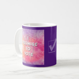 ICH VERSPRECHE ZU ABSTIMMEN (lila) Kaffeetasse