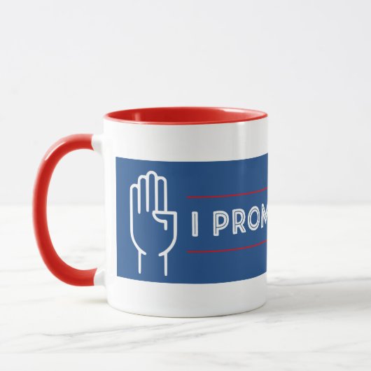 ICH VERSPRECHE ZU ABSTIMMEN TASSE (Links)