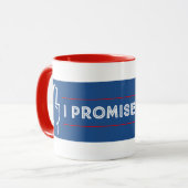 ICH VERSPRECHE ZU ABSTIMMEN TASSE (Vorderseite Links)