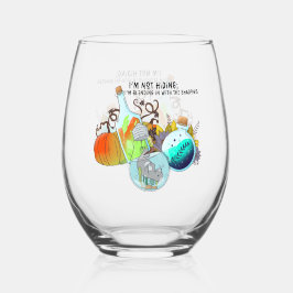 Ich verstecke mich nicht; ich vermische mich in lu weinglas ohne stiel