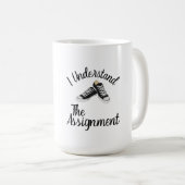 Ich verstehe das Geschenk für die blaue Kundgebung Kaffeetasse (VorderseiteRechts)