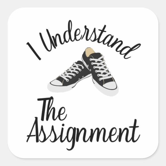 Ich verstehe das Geschenk für die blaue Kundgebung Quadratischer Aufkleber (Vorderseite)