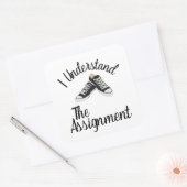 Ich verstehe das Geschenk für die blaue Kundgebung Quadratischer Aufkleber (Umschlag)