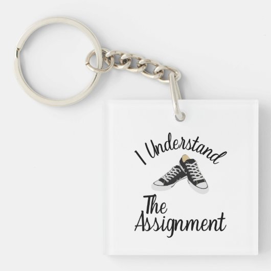 Ich verstehe das Geschenk für die blaue Kundgebung Schlüsselanhänger (Vorderseite)