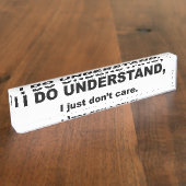 Ich verstehe, dass es mir einfach egal ist namensplakette (Seite)