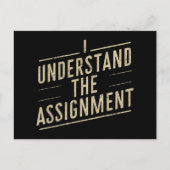 Ich verstehe den Auftrag 2024 von Vote Kamala Postkarte (Vorderseite)