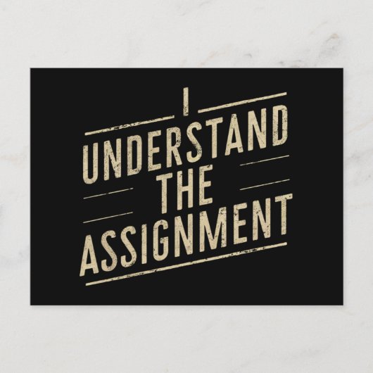 Ich verstehe den Auftrag 2024 von Vote Kamala Postkarte (Vorderseite)