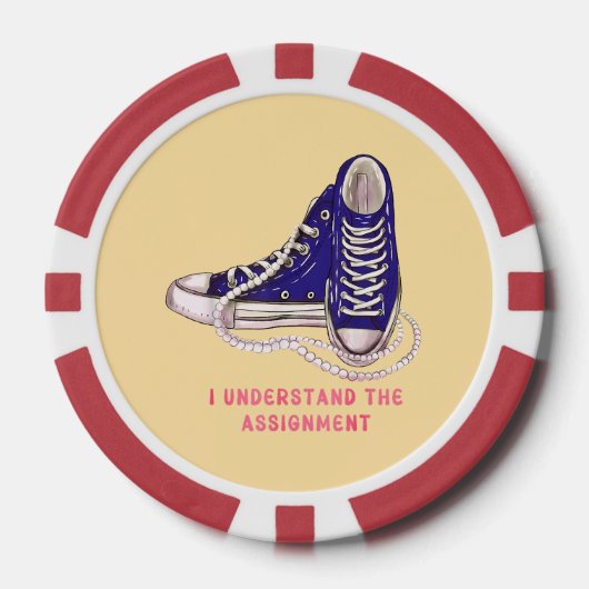 Ich verstehe die Art der "Assignment Blue Sneakers Pokerchips (Vorderseite)