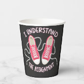 Ich verstehe die Assignationskrüge und Perlen Pappbecher (Vorderseite)