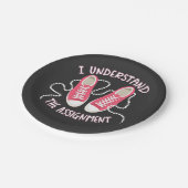 Ich verstehe die Assignationskrüge und Perlen Pappteller (Schrägansicht)