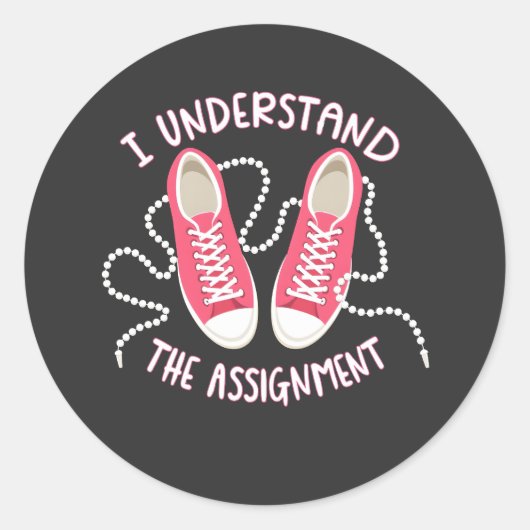 Ich verstehe die Assignationskrüge und Perlen Runder Aufkleber (Vorderseite)