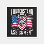 Ich verstehe die kinderlose Katze-Lady Serviette (Vorderseite)