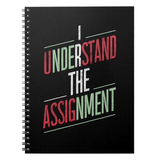 Ich verstehe die Zuweisung 2024 Notizblock (Vorderseite)