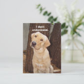 Ich verstehe nicht. postkarte (Stehend Vorderseite)