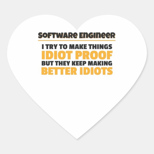 Ich versuche, den Softwareingenieur zu testen Herz-Aufkleber (Vorderseite)