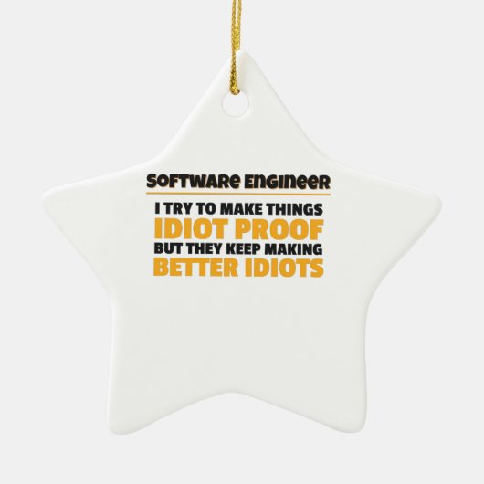 Ich versuche, den Softwareingenieur zu testen Keramik Ornament (Vorne)