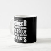 Ich versuche, Dinge zu einem Idiot-Testingenieur z Kaffeetasse (Vorderseite Links)