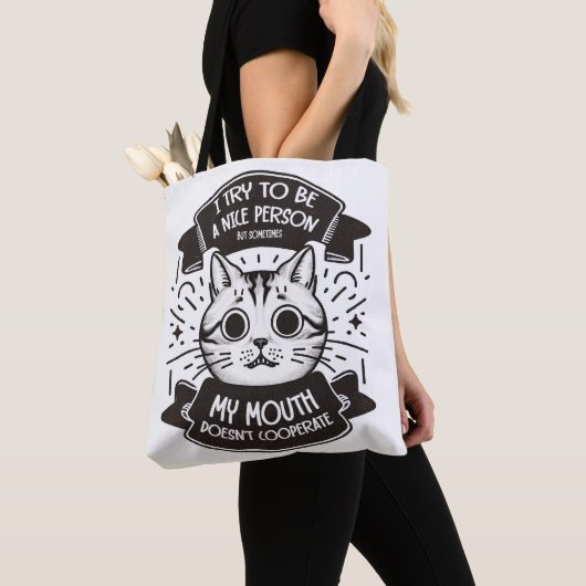 Ich versuche, ein netter Mensch zu sein Tasche (Von Nahem)