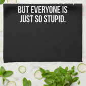 Ich versuche, eine Nizza Person zu sein - lustige Küchentuch (Gefaltet)