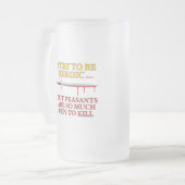 Ich versuche, heroisch zu sein mattglas bierglas (Vorderseite Links)