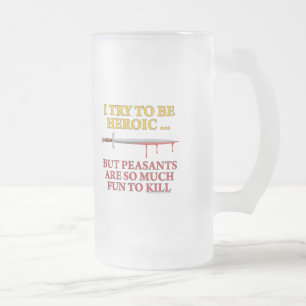 Ich versuche, heroisch zu sein mattglas bierglas