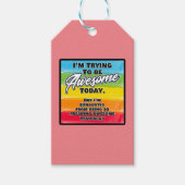 Ich versuche heute Phantastisch zu sein Geschenkanhänger (Vorderseite)