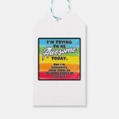 Ich versuche heute Phantastisch zu sein Geschenkanhänger (Vorderseite)