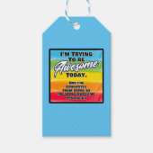 Ich versuche heute Phantastisch zu sein Geschenkanhänger (Vorderseite)