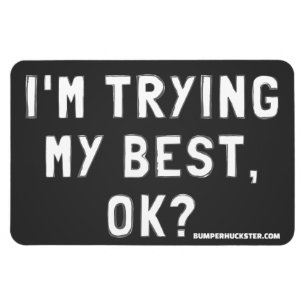 Ich versuche mein bestes, okay? magnet