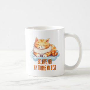 Ich versuche meine Niedlichste Orangenkatze Kaffeetasse