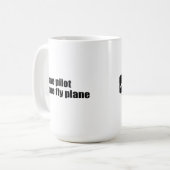 ich Versuchs ich Fliegen-Flugzeug Kaffeetasse (Vorderseite Links)